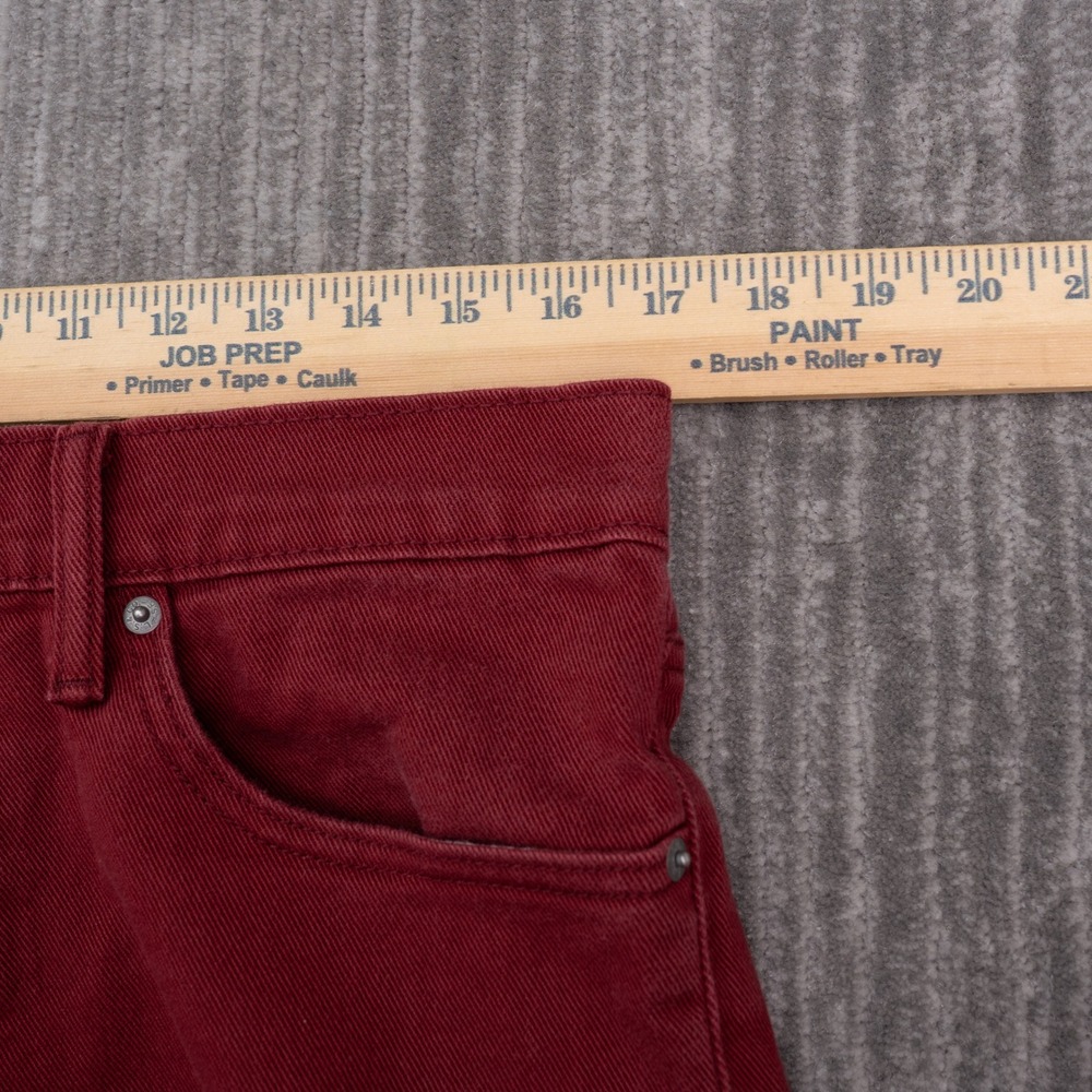 Levi's 511 Slim Fit Pants Mens 34x32 Burgundy Red Excellent Stretch Denim - Picture 4 of 11